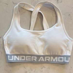 Under Armour White Sports Bra with Racerback Design